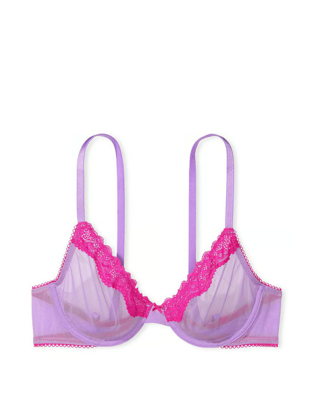 Комплект Білизни Victoria's Secret Tease Unlined Demi Bra & High-Leg Scoop Thong Panty_3