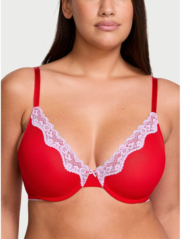 Комплект Білизни Victoria's Secret Tease Unlined Demi Bra & High-Leg Scoop Thong Panty_2
