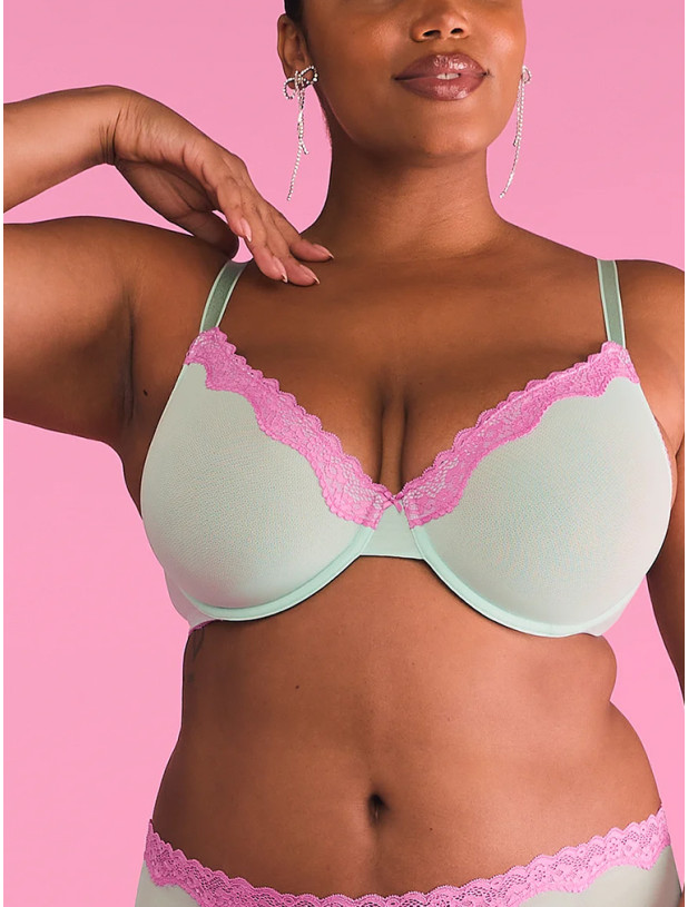 Комплект Білизни Victoria's Secret Tease Unlined Demi Bra & High-Leg Scoop Thong Panty_7