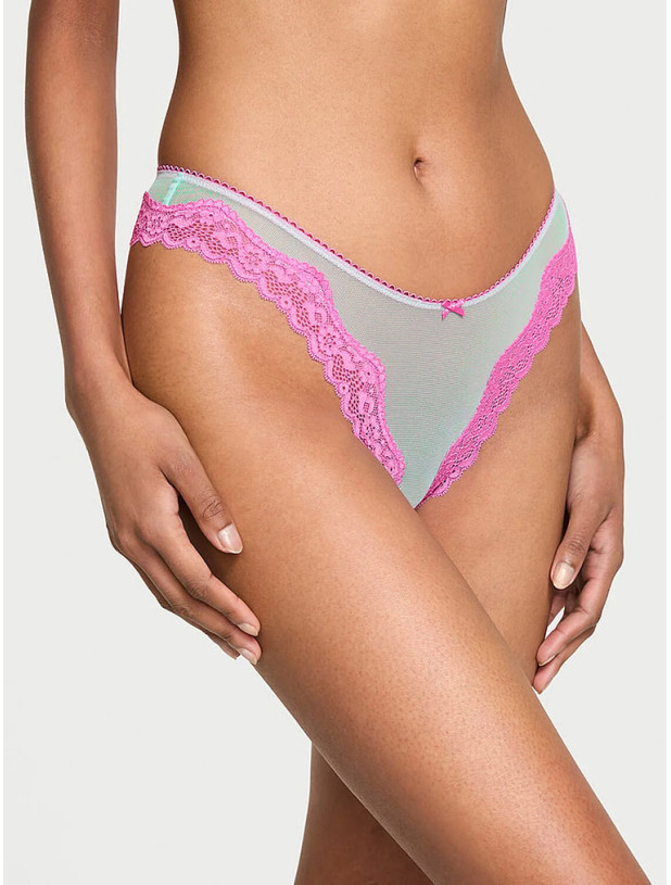 Комплект Білизни Victoria's Secret Tease Unlined Demi Bra & High-Leg Scoop Thong Panty_8