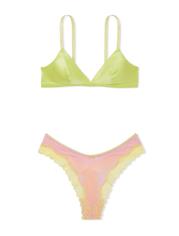 Комплект Білизни Victoria's Secret Tease Wireless Triangle Bralette & Tease High-Leg Scoop Thong Panty_2