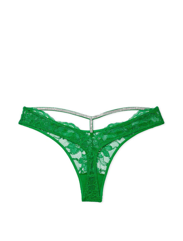 Комплект Білизни зі Стразами Victoria's Secret Very Sexy Bombshell Add-2-Cups Push-Up Corset Top & Shine Strap Cutout Back Thong Panty_6