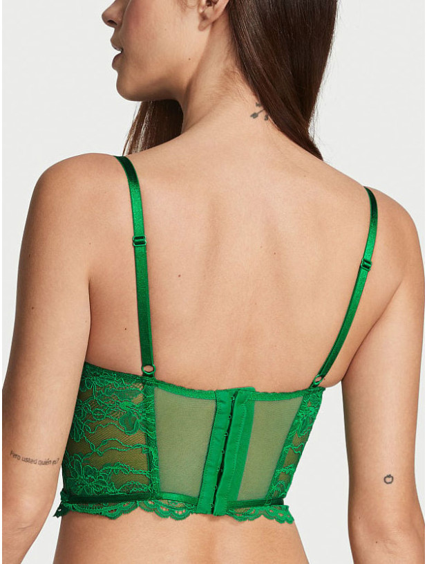 Комплект Білизни зі Стразами Victoria's Secret Very Sexy Bombshell Add-2-Cups Push-Up Corset Top & Shine Strap Cutout Back Thong Panty_2