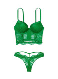 Комплект Білизни зі Стразами Victoria's Secret Very Sexy Bombshell Add-2-Cups Push-Up Corset Top & Shine Strap Cutout Back Thong Panty_3