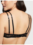 Комплект Білизни Victoria's Secret Very Sexy Faux Leather Strappy Open-Cup Demi Bra & Fishnet Floral Open Back Brazilian Panty_6