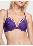 Комплект Білизни Victoria's Secret Very Sexy Push-Up Bra & Fishnet Floral Cheeky Panty & Fishnet Leather Garter Belt_7