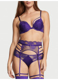 Комплект Білизни Victoria's Secret Very Sexy Push-Up Bra & Fishnet Floral Cheeky Panty & Fishnet Leather Garter Belt_4