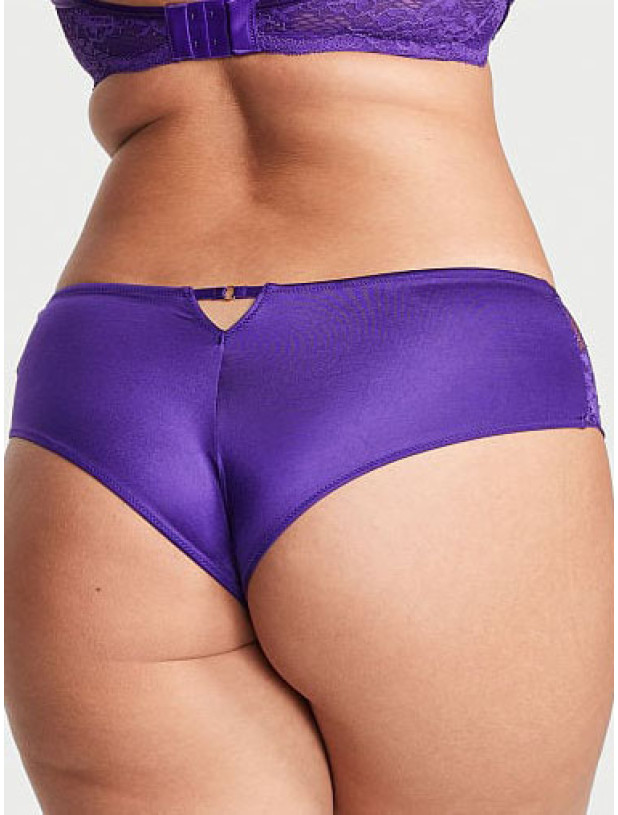 Комплект Білизни Victoria's Secret Very Sexy Push-Up Bra & Fishnet Floral Cheeky Panty & Fishnet Leather Garter Belt_11