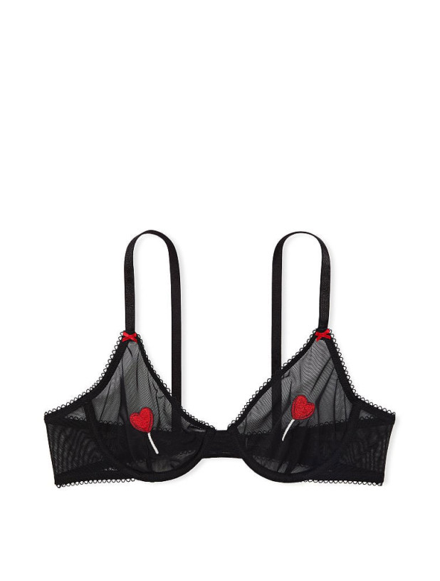 Комплект Білизни Victoria's Secret Tease Unlined Demi Bra & Tease High-Leg Scoop Thong Panty_5