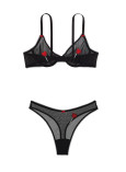 Комплект Білизни Victoria's Secret Tease Unlined Demi Bra & Tease High-Leg Scoop Thong Panty_4