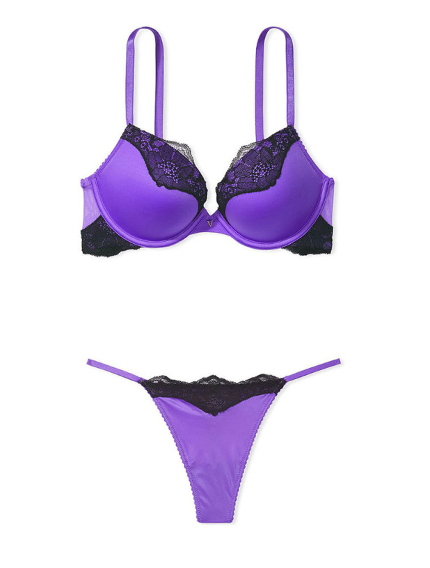Комплект Білизни Пуш-ап Victoria's Secret Very Sexy Push-Up Bra & Lace Trim Thong_3