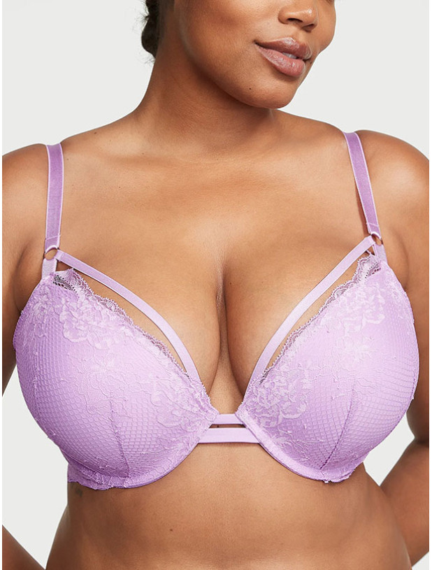 Комплект Білизни Пуш-ап Victoria's Secret Very Sexy Strappy Fishnet Lace Push-Up Bra & Fishnet Lace V-String Panty_4