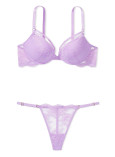 Комплект Білизни Пуш-ап Victoria's Secret Very Sexy Strappy Fishnet Lace Push-Up Bra & Fishnet Lace V-String Panty_1