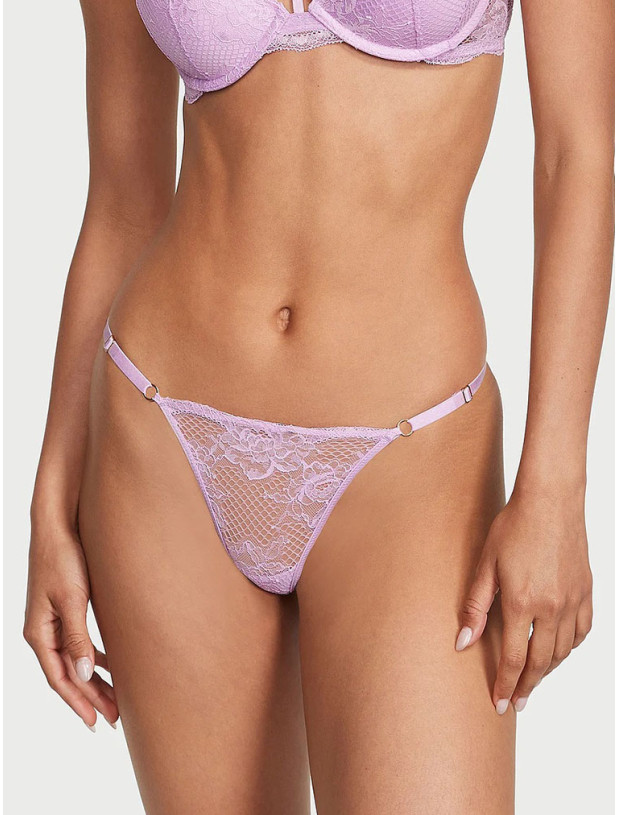 Комплект Білизни Пуш-ап Victoria's Secret Very Sexy Strappy Fishnet Lace Push-Up Bra & Fishnet Lace V-String Panty_8