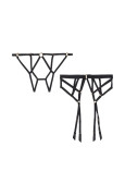 Комплект Very Sexy Unlined Strappy Balconette Bra & Strappy Cheeky Panty & Garter Belt Bundle_3