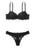 Комплект Білизни з Мереживом Victoria's Secret Dream Angels Lightly Lined Lace Demi Bra & Floral Lace Thong Panty_2