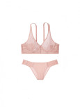 Комплект Білизни Victoria's Secret Luxe Lingerie Unlined Mesh Full-coverage Plunge Bra & Mesh Cheekini Panty_2