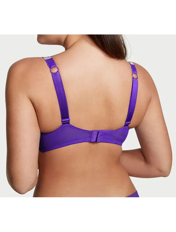 Комплект Білизни зі Стразами Victoria's Secret Very Sexy Bombshell Add-2-cups Shine Strap Lace Push-up Bra & Bikini Panty_5