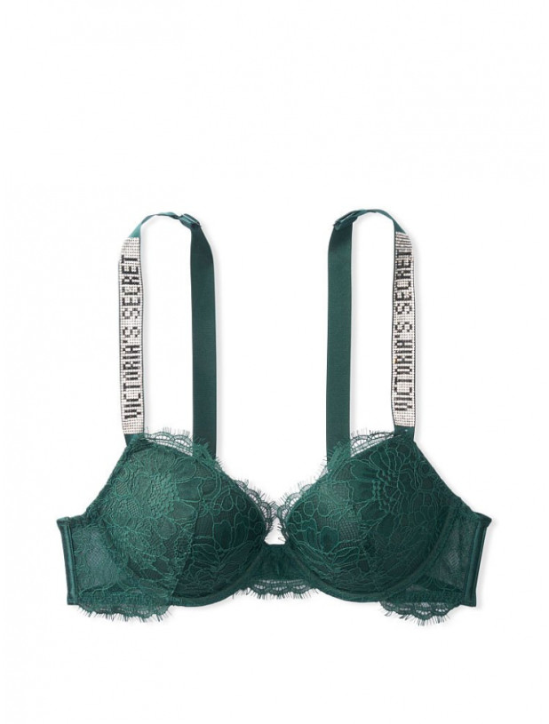 Комплект Білизни зі Стразами Victoria's Secret Very Sexy Lace Shine Strap Push-Up Bra & Thong Panty_3