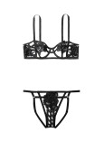 Комплект Білизни Victoria's Secret Very Sexy Strappy Embroidered Open Cup Balconette Bra & Band of Lovers Bikini Panty_1