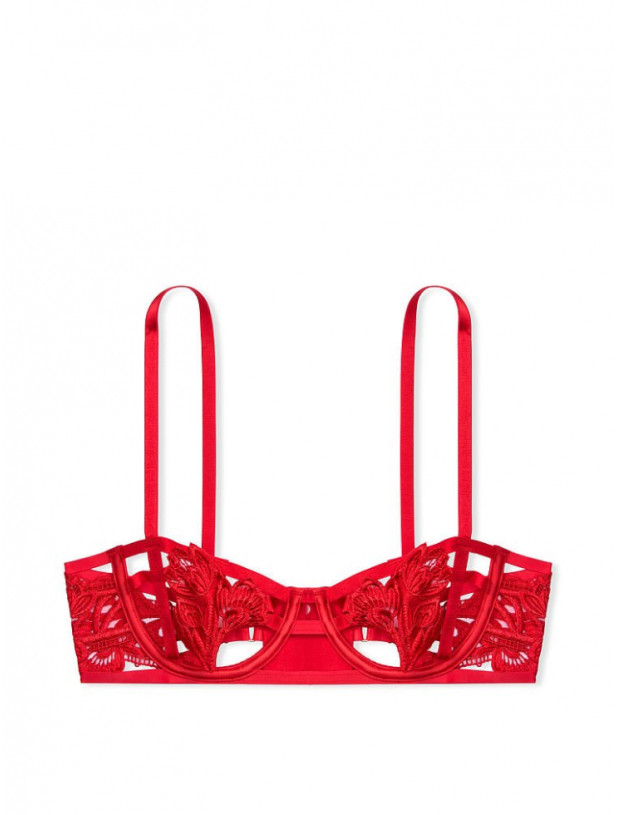 Комплект Білизни Victoria's Secret Very Sexy Strappy Embroidered Open Cup Balconette Bra & Band of Lovers Bikini Panty_3