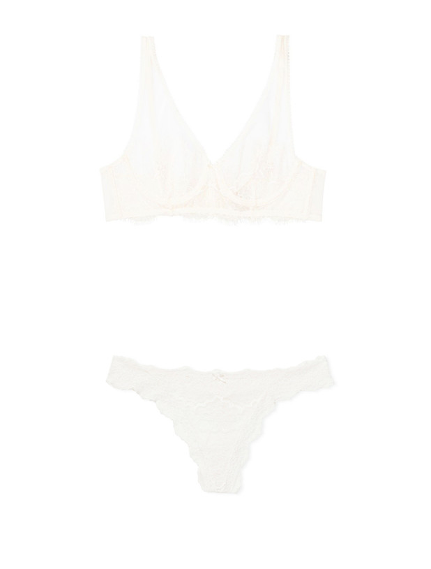 Комплект Victoria's Secret Dream Angels Unlined Plunge Bra & Corded Thong Panty_5