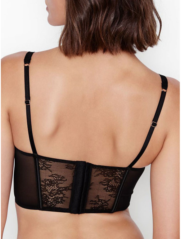 Комплект Білизни з Корсетом Victoria's Secret Dream Angels Unlined Lace-Up Corset Top & Floral Lace Thong Panty_4