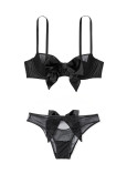 Комплект Victoria's Secret Dream Angels Wicked Unlined Sheer Mesh & Bow Balconette Bra & Cheekini Panty_1