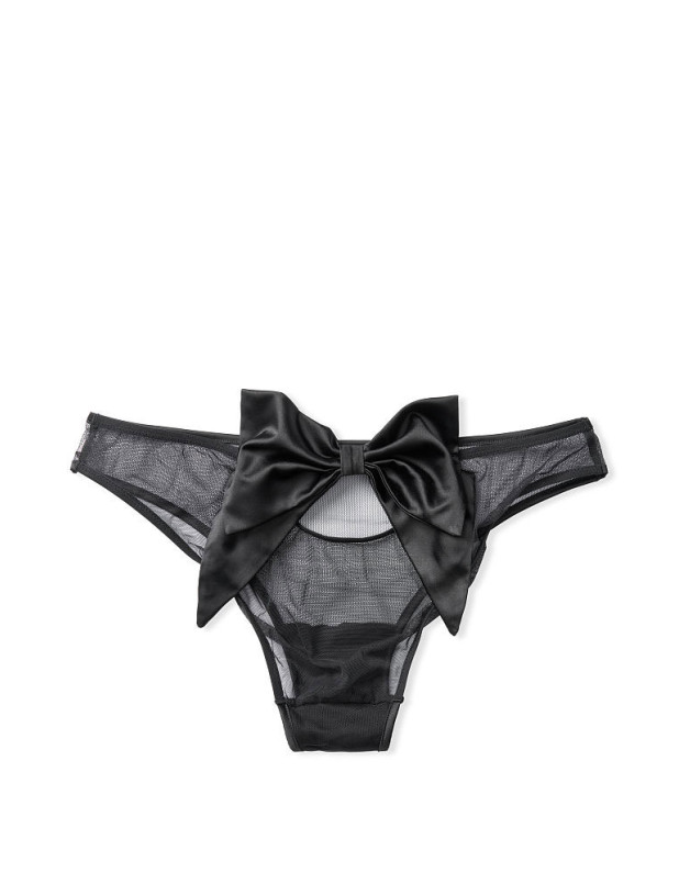 Комплект Victoria's Secret Dream Angels Wicked Unlined Sheer Mesh & Bow Balconette Bra & Cheekini Panty_3