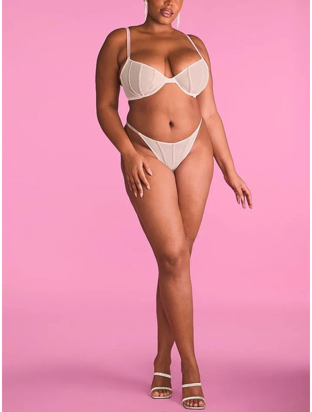Комплект Білизни Victoria's Secret Very Sexy Sheer Shine Low-Cut Demi Bra & Very Sexy Sheer Shine Thong Panty_2