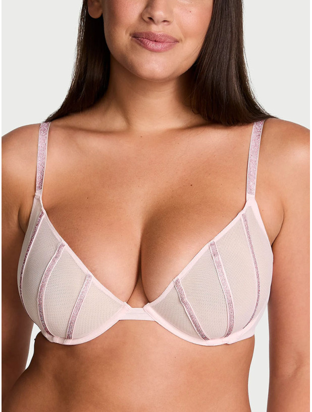 Комплект Білизни Victoria's Secret Very Sexy Sheer Shine Low-Cut Demi Bra & Very Sexy Sheer Shine Thong Panty_3