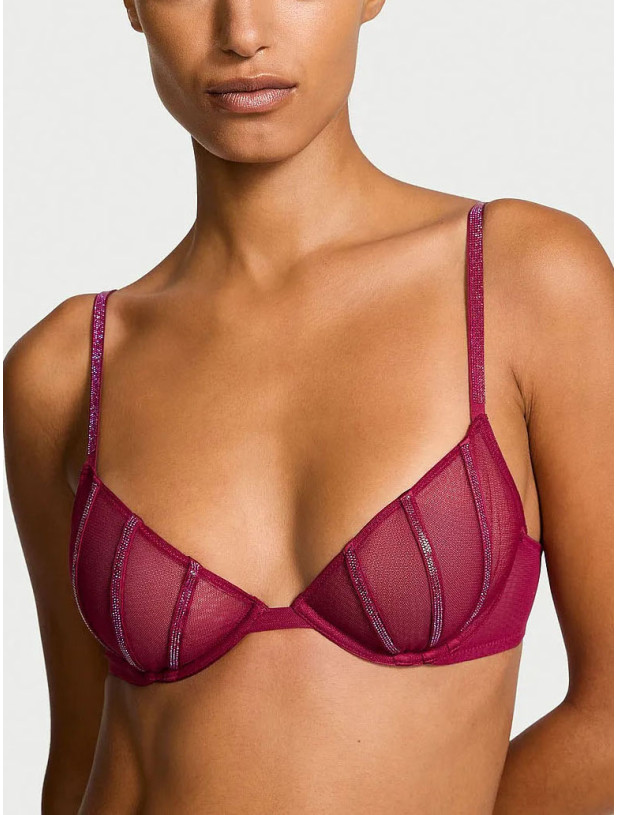 Комплект Білизни Victoria's Secret Very Sexy Sheer Shine Low-Cut Demi Bra & Very Sexy Sheer Shine Thong Panty_2