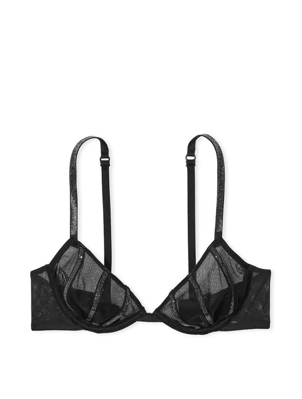 Комплект Білизни Victoria's Secret Very Sexy Sheer Shine Low-Cut Demi Bra & Very Sexy Sheer Shine Rose String Bikini Panty_7