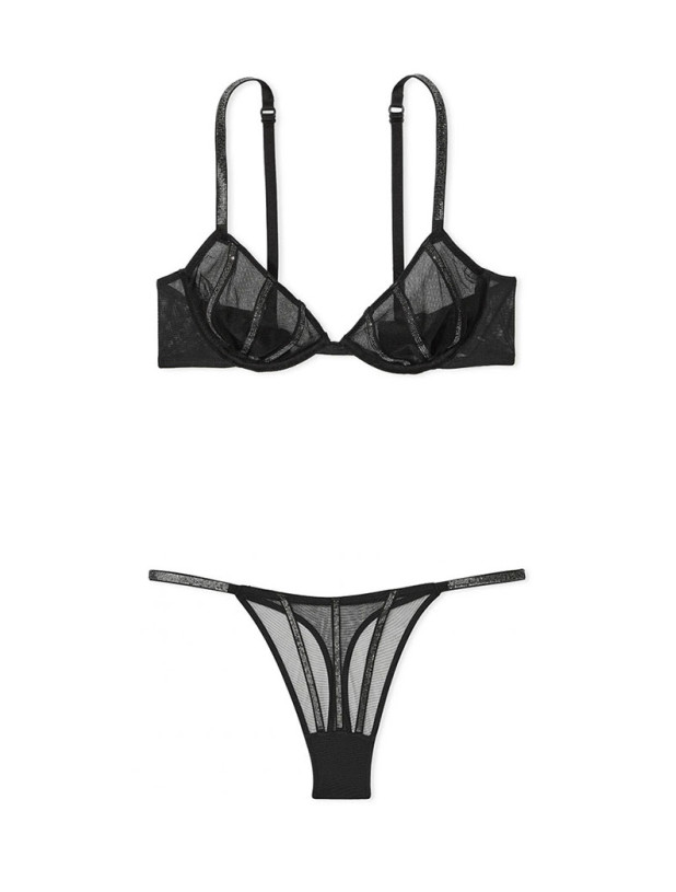 Комплект Білизни Victoria's Secret Very Sexy Sheer Shine Low-Cut Demi Bra & Very Sexy Sheer Shine Thong Panty_2
