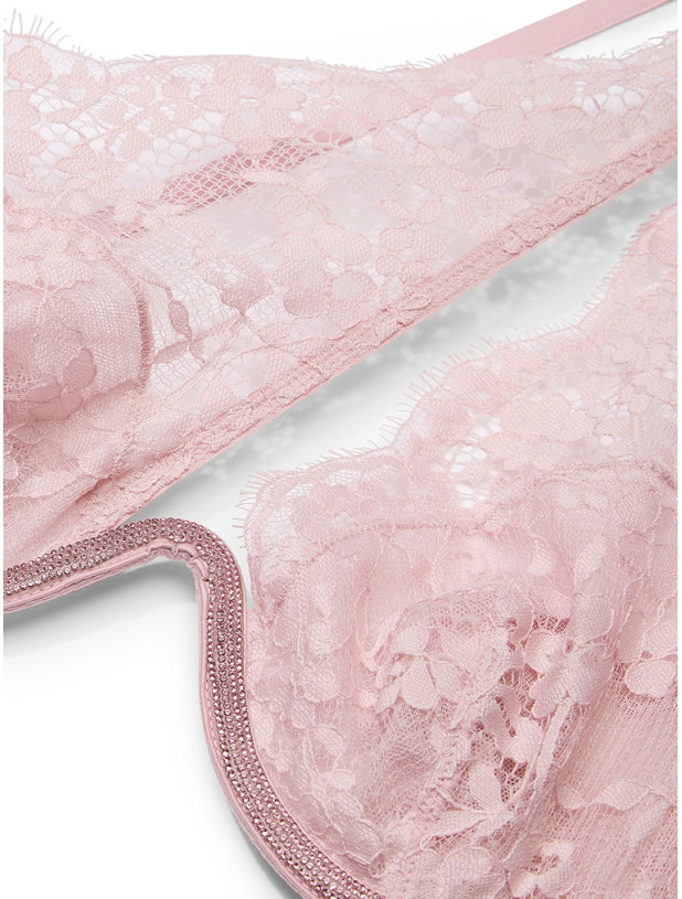 Комплект білизни Victoria's Secret Dream Angels Twinkle Lace One-Shoulder Monowire Bra & Twinkle Strap Lace V-String Panty_5