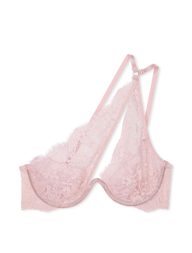 Комплект білизни Victoria's Secret Dream Angels Twinkle Lace One-Shoulder Monowire Bra & Twinkle Strap Lace V-String Panty_4