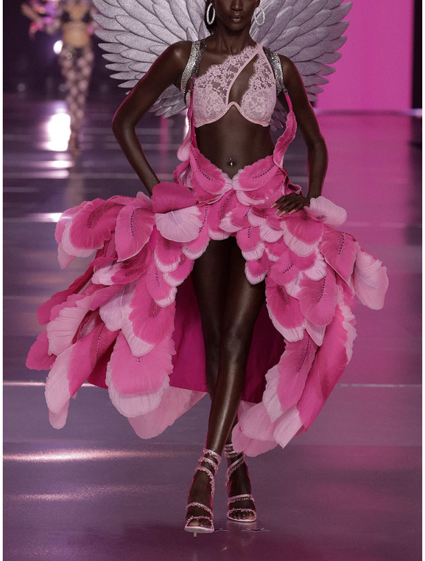 Комплект білизни Victoria's Secret Dream Angels Twinkle Lace One-Shoulder Monowire Bra & Twinkle Strap Lace V-String Panty_3