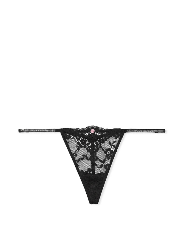 Комплект білизни Victoria's Secret Dream Angels Twinkle Lace One-Shoulder Monowire Bra & Twinkle Strap Lace V-String Panty_6
