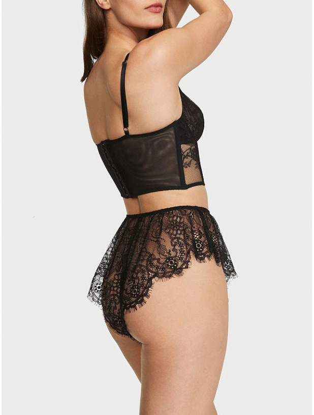 Комплект Білизни Victoria's Secret Lace Corset Top Shortie Set_5