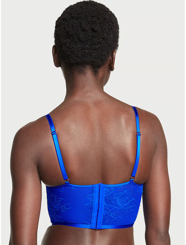 Комплект Білизни Victoria's Secret Very Sexy Bombshell Strappy Fishnet Lace Push-Up Corset Top & Lace-Trim Thong Panty_2