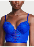 Комплект Білизни Victoria's Secret Very Sexy Bombshell Strappy Fishnet Lace Push-Up Corset Top & Lace-Trim Thong Panty_1