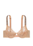Комплект Білизни зі Стразами Victoria's Secret Very Sexy The Fabulous by Victoria’s Secret Unlined Shine Strap Rose Lace Full-Cup Bra & Shine Strap Brazilian Panty_4