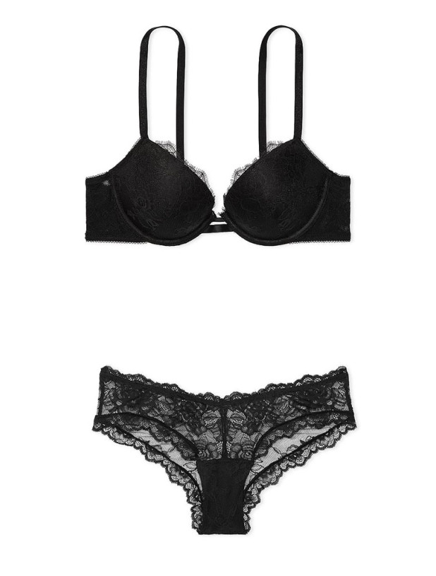 Комплект Білизни з Мереживом Victoria's Secret Very Sexy Rose Lace Push-Up Bra & Rose Lace High-Leg Cheeky Panty_3