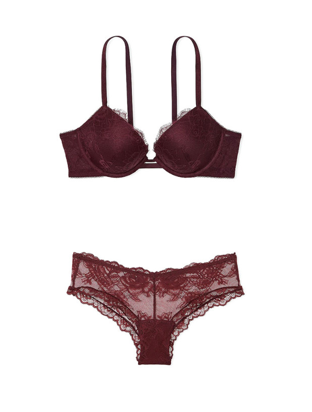 Комплект Білизни з Мереживом Victoria's Secret Very Sexy Rose Lace Push-Up Bra & Rose Lace High-Leg Cheeky Panty_3