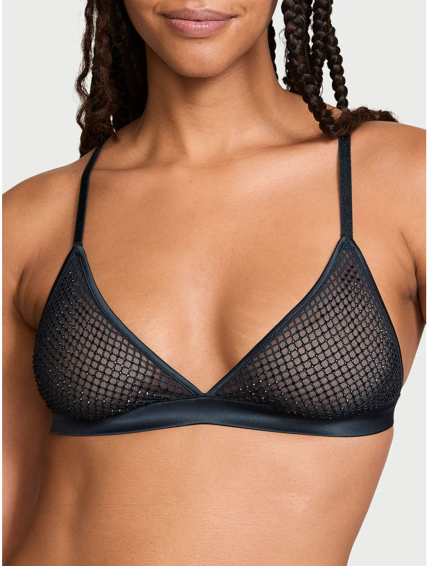 Комплект Білизни зі Стразами Victoria's Secret Very Sexy Ziggy Glam Shine Fishnet Triangle Bralette & Ziggy Glam Shine Fishnet Adjustable V-String Panty_5