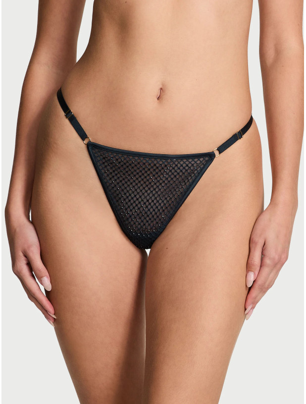Комплект Білизни зі Стразами Victoria's Secret Very Sexy Ziggy Glam Shine Fishnet Triangle Bralette & Ziggy Glam Shine Fishnet Adjustable V-String Panty_9