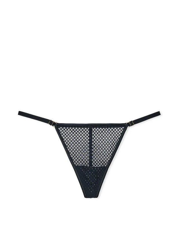 Комплект Білизни зі Стразами Victoria's Secret Very Sexy Ziggy Glam Shine Fishnet Triangle Bralette & Ziggy Glam Shine Fishnet Adjustable V-String Panty_7