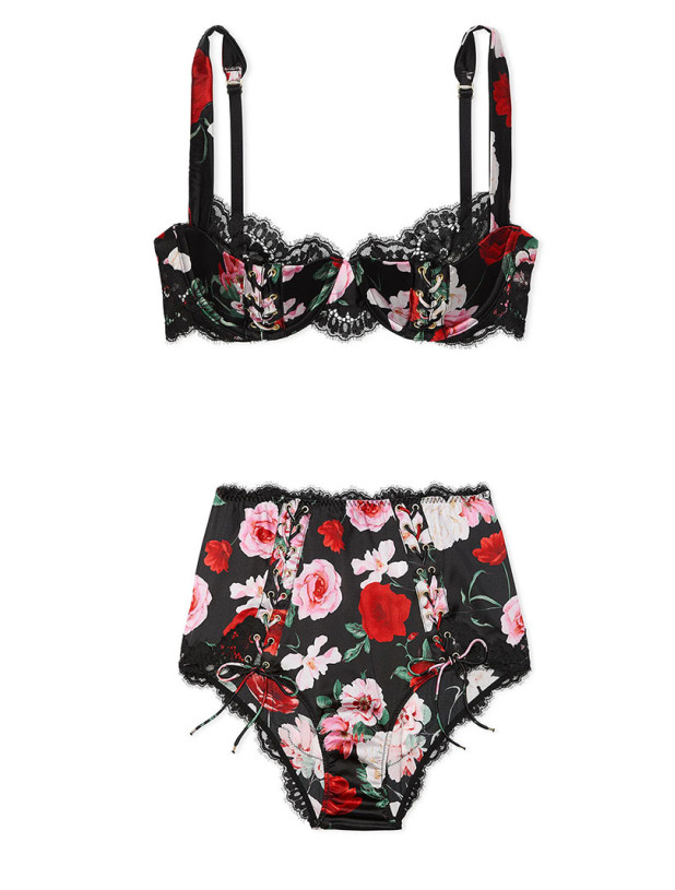 Комплект Білизни Victoria's Secret Very Sexy ATELIER Victoria's Secret Satin Lace Trim Lightly Lined Balconette Bra & Atelier Satin Lace-Trim High-Waist Brief Panty_6