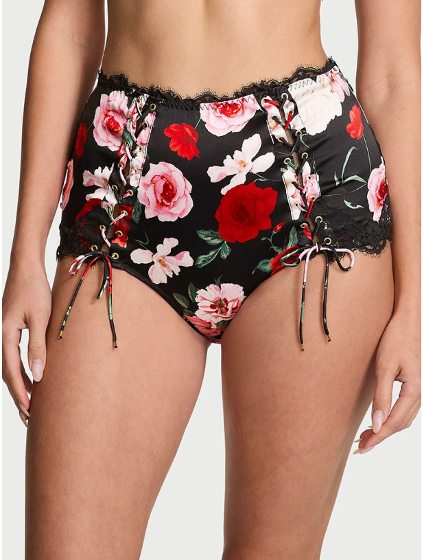 Комплект Білизни Victoria's Secret Very Sexy ATELIER Victoria's Secret Satin Lace Trim Lightly Lined Balconette Bra & Atelier Satin Lace-Trim High-Waist Brief Panty_4