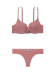 Комплект Білизни Victoria's Secret The T-shirt Shine Patch Push-Up Perfect Shape Bra & Logo Cotton Shine Patch Thong Panty_9